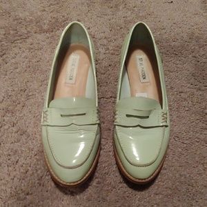 Steve Madden Patent Mint Green Loafer